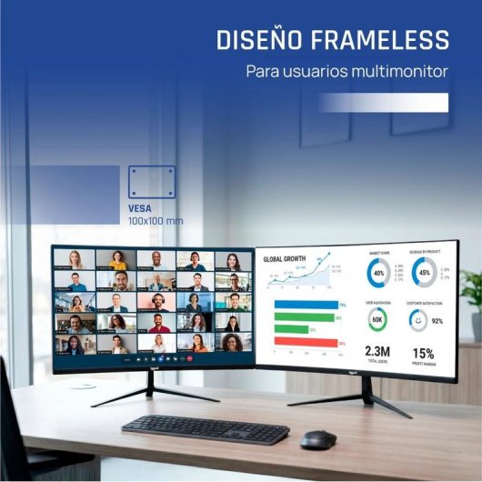 Monitor IGGUAL ML27SMM 27" FullHD 120Hz IPS Altavoces Frameless VESA
