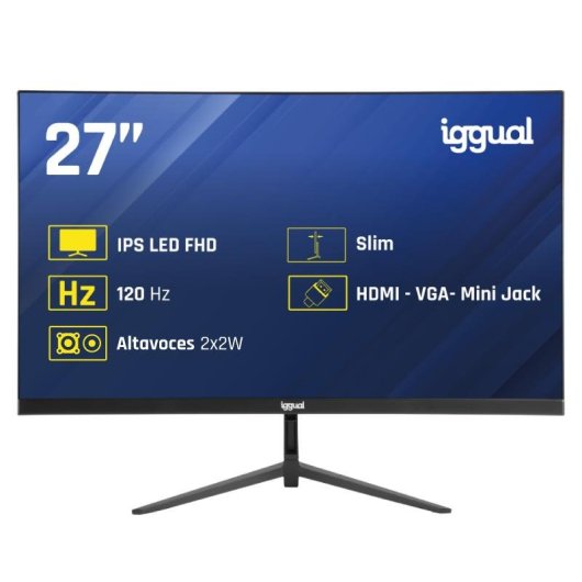 Monitor IGGUAL ML27SMM 27" FullHD 120Hz IPS Altavoces Frameless VESA
