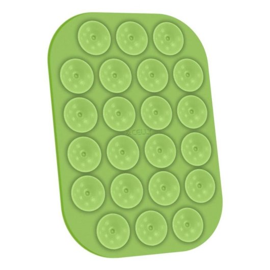 Supporto a ventosa Celly FIXSQUARE Verde Silicone Universale