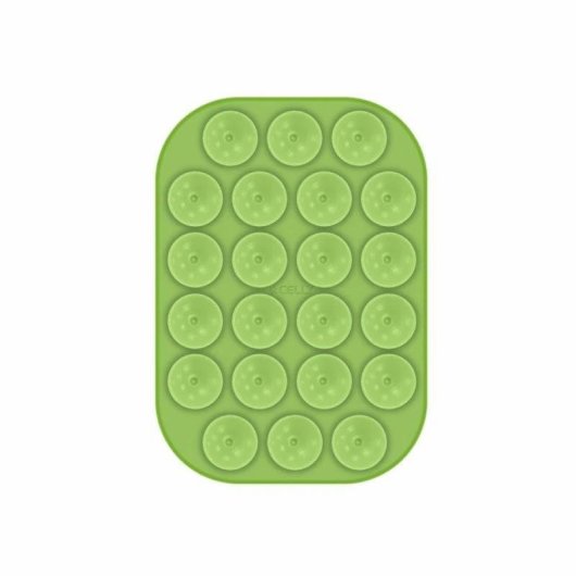 Supporto a ventosa Celly FIXSQUARE Verde Silicone Universale