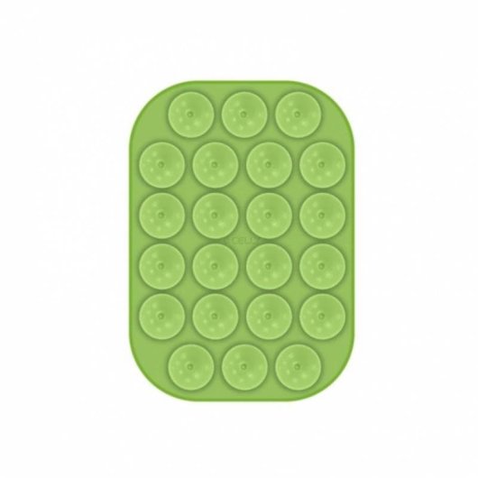 Supporto a ventosa Celly FIXSQUARE Verde Silicone Universale