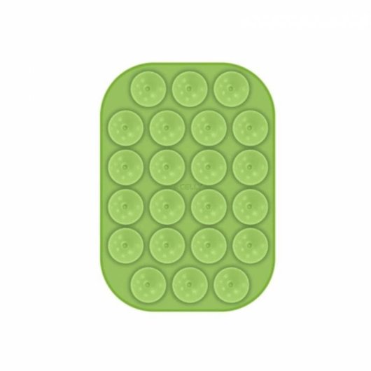 Supporto a ventosa Celly FIXSQUARE Verde Silicone Universale
