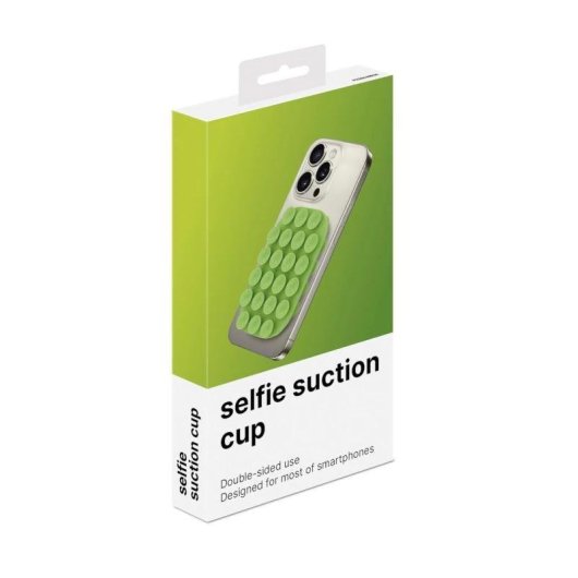 Supporto a ventosa Celly FIXSQUARE Verde Silicone Universale