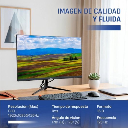 Monitor IGGUAL ML24S 23,8" FullHD 120Hz IPS Frameless Altavoces 1ms VESA
