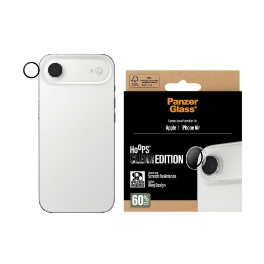 Protector de cámara PanzerGlass Hoops para iPhone Air transparente