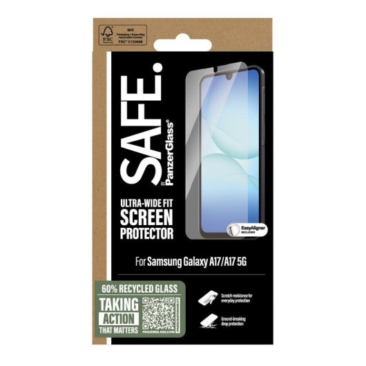 Protector de pantalla PanzerGlass SAFE Samsung Galaxy A17 | A17 5G Ultra-Wide Fit