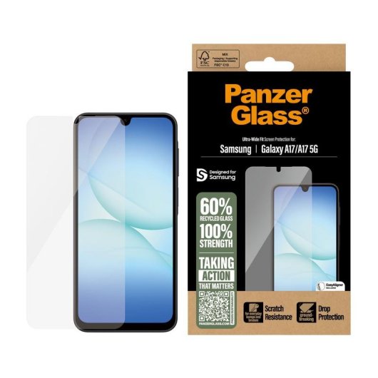 Protector de pantalla PanzerGlass Samsung Galaxy A17/A17 5G Ultra-Wide Fit