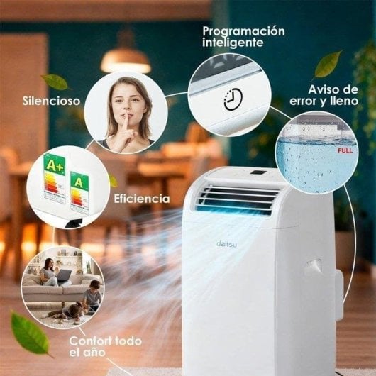 Aire Acondicionado Portátil Daitsu Aeris Dual APD-12FCXB 3.010 Frig Bomba de Calor Mando a Distancia