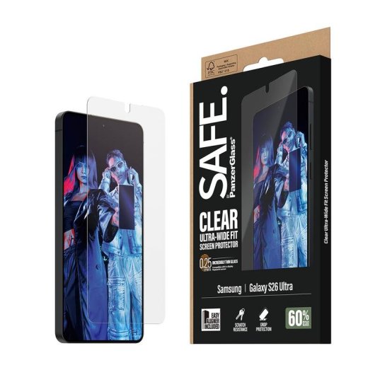 Protector de pantalla PanzerGlass SAFE para Samsung Galaxy S26 Ultra