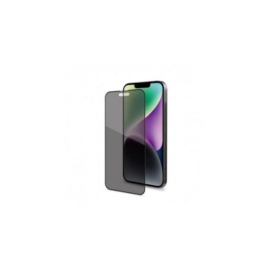 Protector de pantalla privacidad Celly para iPhone 15, vidrio templado 9H, negro