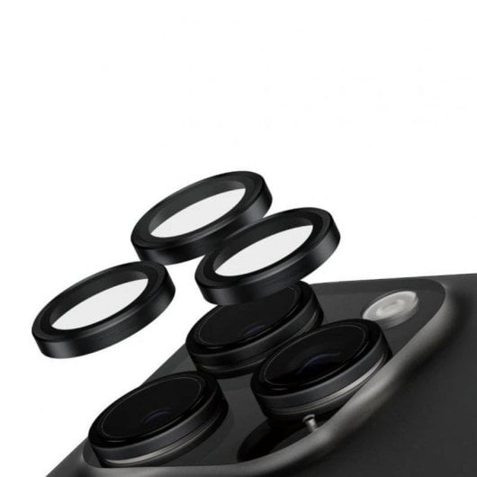 Protetor de câmara PanzerGlass SAFE para iPhone 16 Pro e 16 Pro Max Preto
