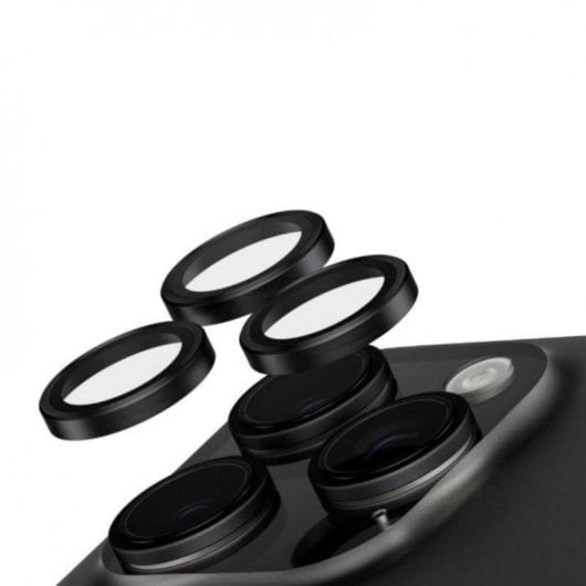 Protetor de câmara PanzerGlass SAFE para iPhone 16 Pro e 16 Pro Max Preto