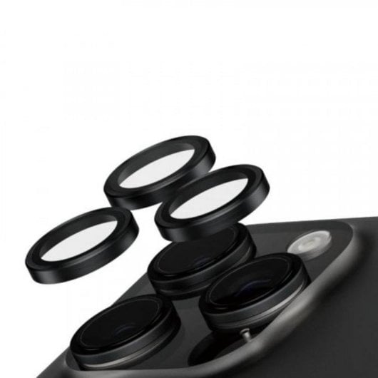 Protetor de câmara PanzerGlass SAFE para iPhone 16 Pro e 16 Pro Max Preto