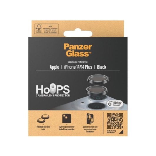 Protector de cámara PanzerGlass Hoops Negro iPhone 14 | 14 Plus