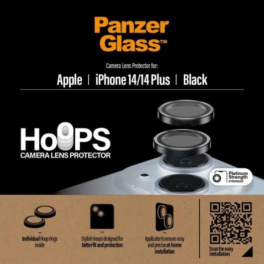 Protector de cámara PanzerGlass Hoops Negro iPhone 14 | 14 Plus