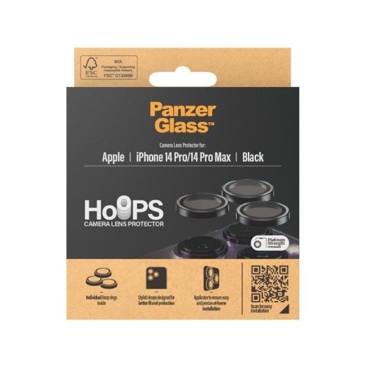 PanzerGlass Hoops Protettore Fotocamera Nero iPhone 14 Pro | 14 Pro Max