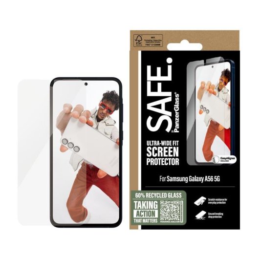 Protector de pantalla PanzerGlass SAFE Samsung Galaxy A56 5G Vidrio templado