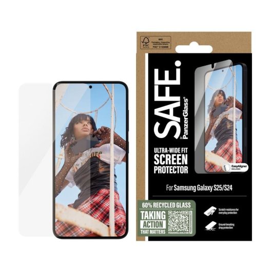 Protector de pantalla PanzerGlass SAFE Samsung Galaxy S25 | S24