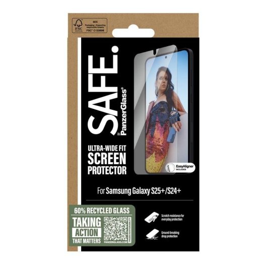 Protector de pantalla PanzerGlass SAFE Samsung Galaxy S25+ | S24+ sin marco