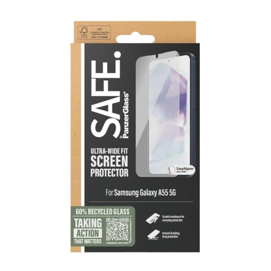 Protector de pantalla PanzerGlass SAFE para Samsung Galaxy A55 5G