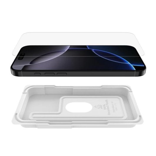 Belkin OVA160HQ Display-Schutzfolie für iPhone 16 Pro Max aus gehärtetem Glas transparent