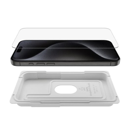 Belkin OVA160HQ Display-Schutzfolie für iPhone 16 Pro Max aus gehärtetem Glas transparent
