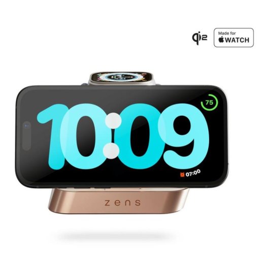 Cargador Inalámbrico Zens Pro 2 Cobre para Mesita de Noche