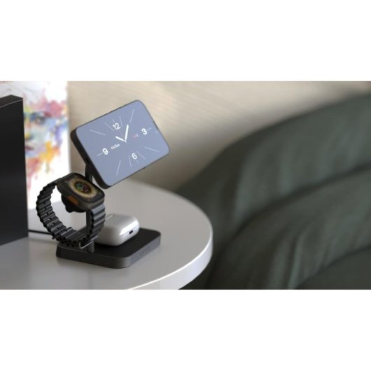 Cargador Inalámbrico Zens Pro 3 Negro 15W Qi2 para iPhone y Apple Watch