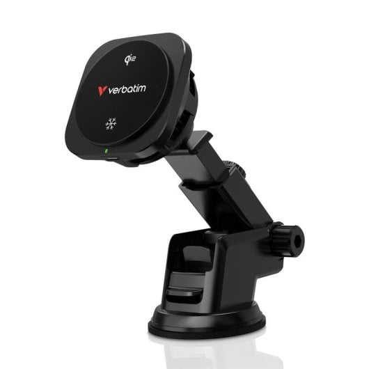 Cargador Inalámbrico Verbatim Charge 'n' Drive Qi2 para Coche USB Negro