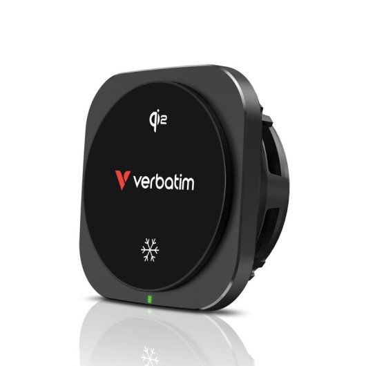 Cargador Inalámbrico Verbatim Charge 'n' Drive Qi2 para Coche USB Negro