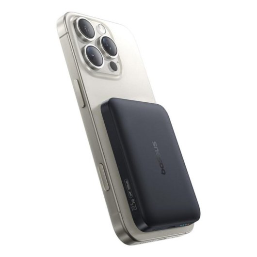 Externe Batterie Baseus EnerFill FM11 10000 mAh Power Delivery Kabelloser Ladeadapter Schwarz