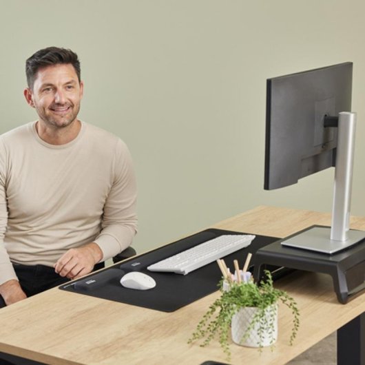 Soporte de muñecas Fellowes Breyta Negro Silicona 470 mm