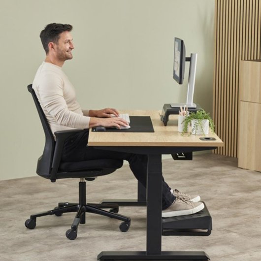 Soporte de muñecas Fellowes Breyta Negro Silicona 470 mm