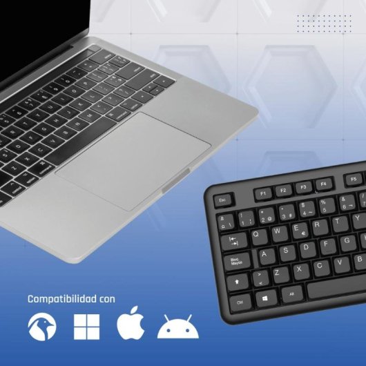 Teclado IGGUAL CK-OFFICE-105T alámbrico USB QWERTY completo negro