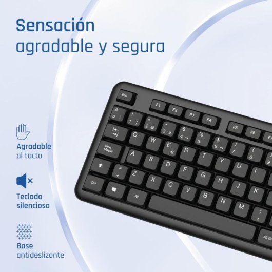 Teclado IGGUAL CK-OFFICE-105T alámbrico USB QWERTY completo negro