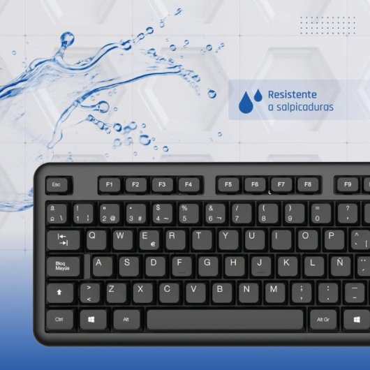 Teclado IGGUAL CK-OFFICE-105T alámbrico USB QWERTY completo negro