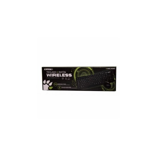 Teclado Catkil Wireless pack Chicago inalámbrico completo con ratón óptico USB