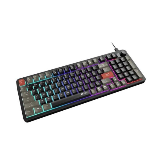 Teclado MSI FORGE GK110 membrana completo com RGB e roda de volume