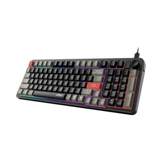 Teclado MSI FORGE GK110 membrana completo com RGB e roda de volume