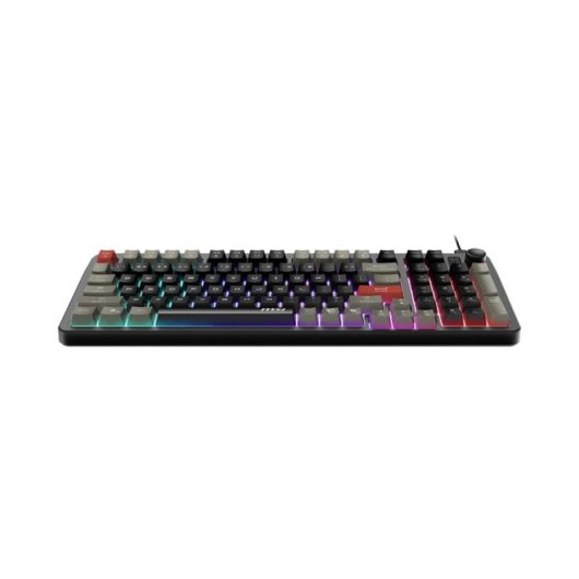 Teclado MSI FORGE GK110 membrana completo com RGB e roda de volume