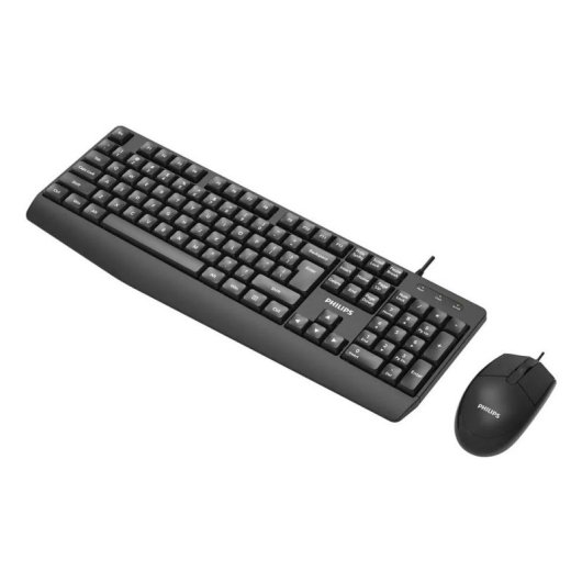 Teclado Philips 2000 series membrana alámbrico con ratón óptico resistente agua