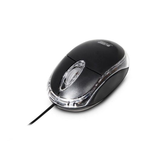 Mouse Urban Factory BDM02UF USB 800 DPI Nero Trasparente Ambidestro