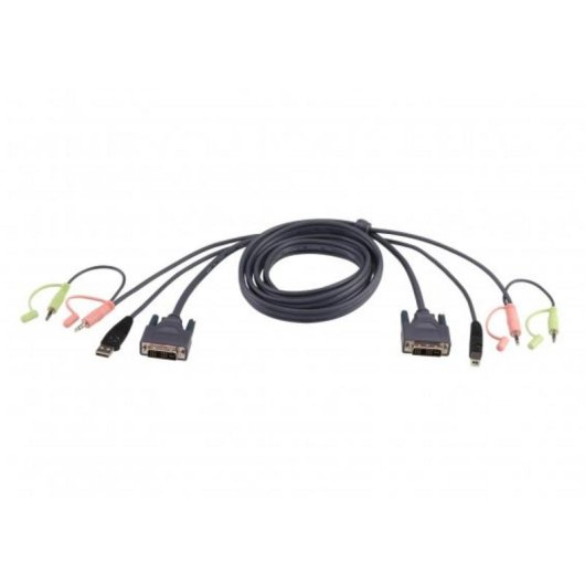 Cable KVM ATEN DVI-D USB Dual Link de 1,8 m Negro