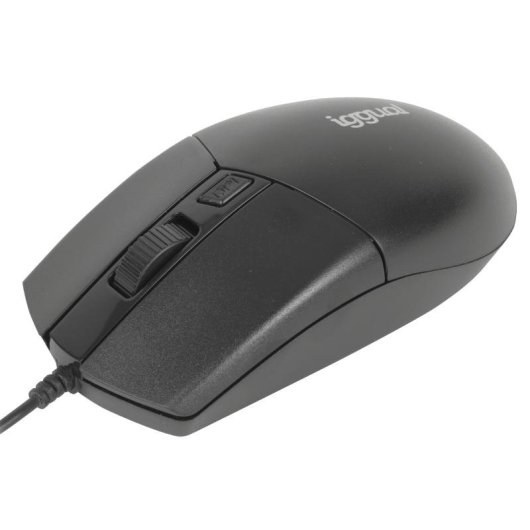 Ratón IGGUAL COM-BUSINESS2 2400 DPI USB tipo A Negro Ambidiestro Cableado