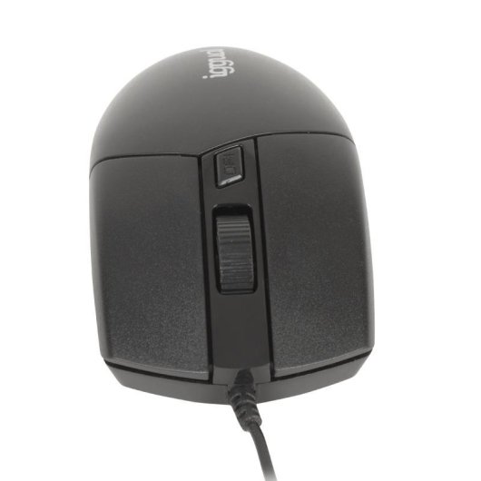 Ratón IGGUAL COM-BUSINESS2 2400 DPI USB tipo A Negro Ambidiestro Cableado
