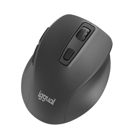 Ratón IGGUAL ERGO-SILENT-6D Inalámbrico 1600 DPI Negro 6 Botones Silencioso