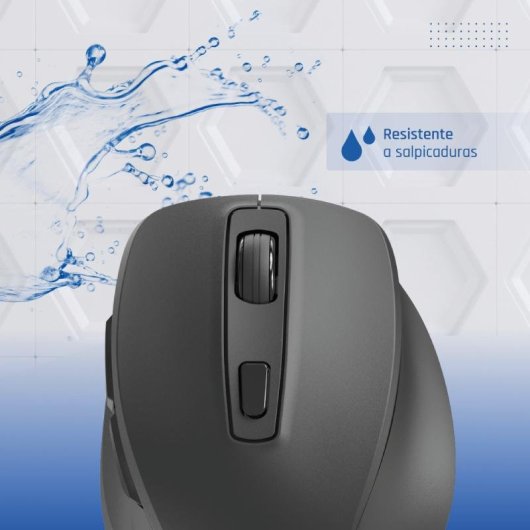 Ratón IGGUAL ERGO-SILENT-6D Inalámbrico 1600 DPI Negro 6 Botones Silencioso