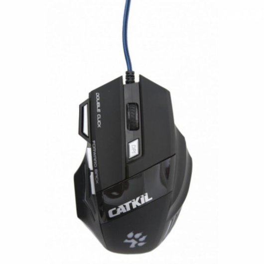 Ratón Catkil Alpha USB tipo A 2400 DPI Ambidextro Negro con Iluminación