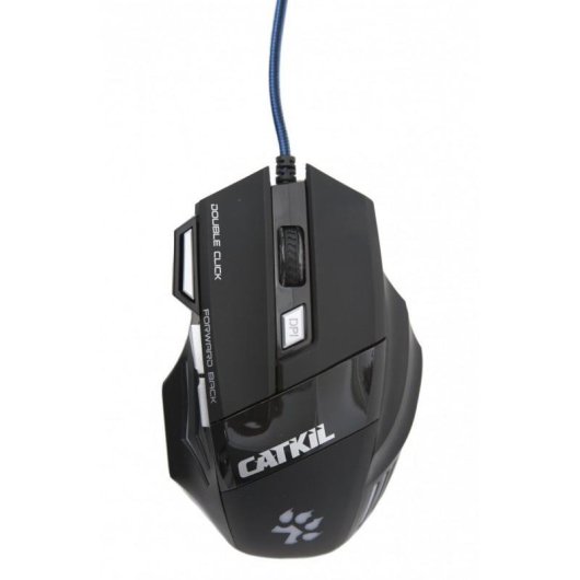 Ratón Catkil Alpha USB tipo A 2400 DPI Ambidextro Negro con Iluminación