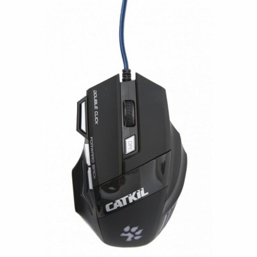 Ratón Catkil Alpha USB tipo A 2400 DPI Ambidextro Negro con Iluminación